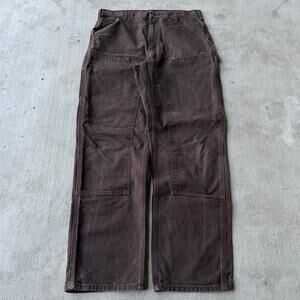 Vintage Y2K Carhartt brown double knee work wear carpenter pants